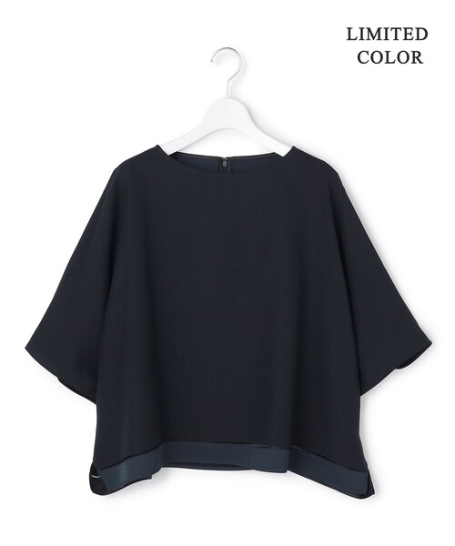 ICB(アイシービー)の「【WEB限定カラーあり】 FluidBackSatin クロップドブラウス(シャツ/ブラウス・レディース・ネイビー系/ブラック系/グレー系/サックスブルー系/ライトイエロー系/ブルー系・4/6/2)」の21枚目の写真