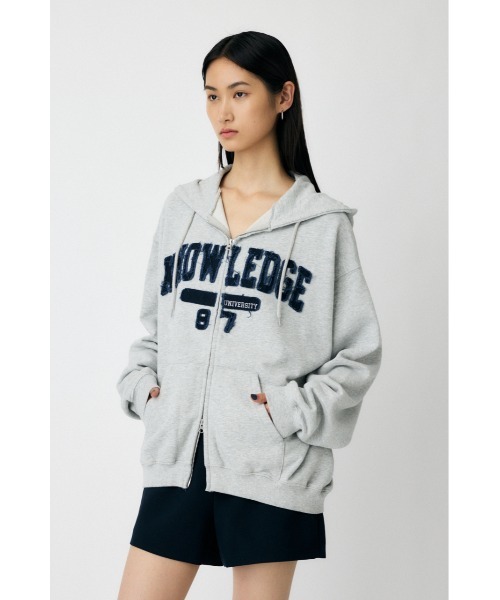 MOUSSY(マウジー)の「【新色:キナリ】COLLEGIATE ZIP フ―ディ(スウェット・レディース・杢グレー/ネイビー/キナリ・FREE)」の20枚目の写真