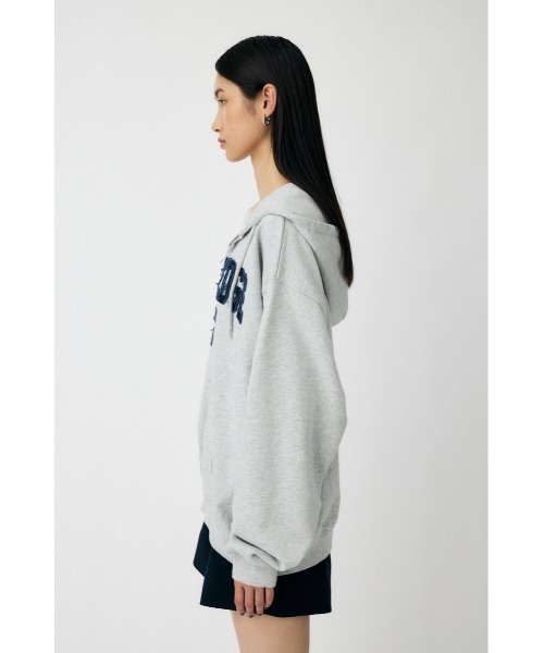 MOUSSY(マウジー)の「【新色:キナリ】COLLEGIATE ZIP フ―ディ(スウェット・レディース・杢グレー/ネイビー/キナリ・FREE)」の22枚目の写真