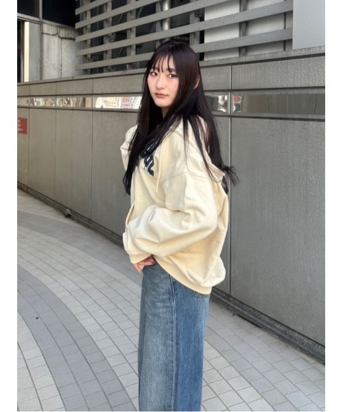 セール】【新色：キナリ】COLLEGIATE ZIP フ―ディ（スウェット