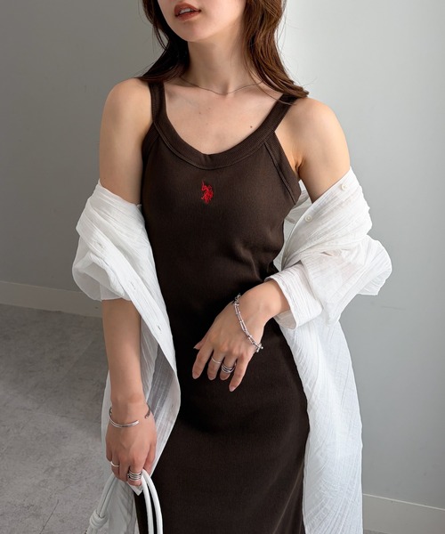 U.S. POLO ASSN.(ユーエスポロアッスン)の「RANAN/solleim別注【U.S. POLO ASSN.】カップ付アメスリリブワンピース(ワンピース・レディース・グレー/ブラック/ベージュ/ブラウン・LL/S/M/L)」の19枚目の写真