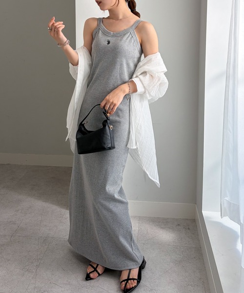 U.S. POLO ASSN.(ユーエスポロアッスン)の「RANAN/solleim別注【U.S. POLO ASSN.】カップ付アメスリリブワンピース(ワンピース・レディース・グレー/ブラック/ベージュ/ブラウン・LL/S/M/L)」の21枚目の写真