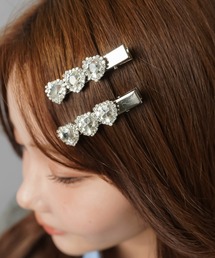 SPINNS | 【2個セット】メタルヘアピン/3連ハート(ヘアピン)