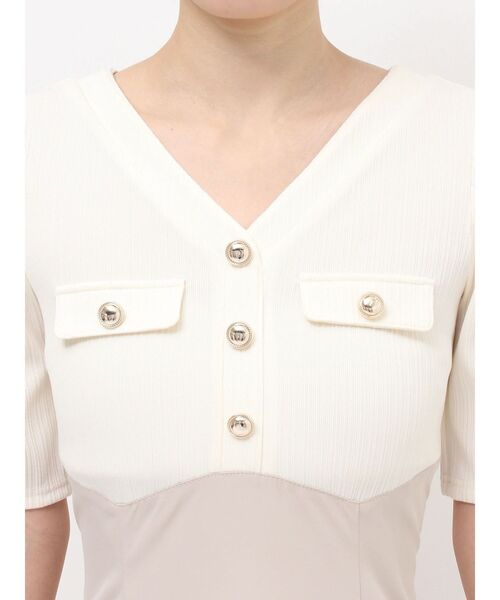 dazzlin（ダズリン）の「フロントボタンコルセットワンピース（ワンピース・レディース・ベージュ/ブラック/オフホワイト・MEDIUM/SMALL）」の20枚目の写真