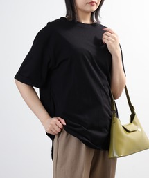 ロールアップ ハーフスリーブ カットソー