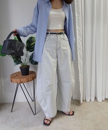 CORNERS | ツイル配色ステッチバレルパンツ(デニムパンツ)