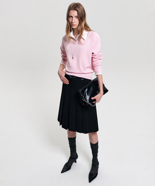 LOOKAST(ルックキャスト)の「ベニープリーツミディスカート / BENNY PLEATS MIDI SKIRT_3colors(スカート・レディース・チャコールグレー/ブラック/アイボリー・SMALL/MEDIUM)」の5枚目の写真