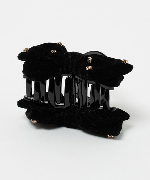 UNITED ARROWS(ユナイテッドアローズ)の「ビジューリボン ヘアクリップ(バレッタ/ヘアクリップ・レディース・ブラック・FREE)」の5枚目の写真