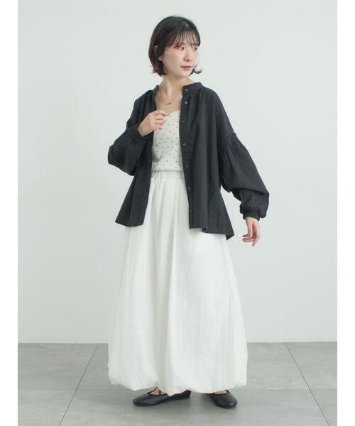 Samansa Mos2（サマンサ モスモス）の「袖シャーリングギャザーブラウス（シャツ/ブラウス・レディース・ブラック/サックスブルー/オフホワイト・F）」の17枚目の写真