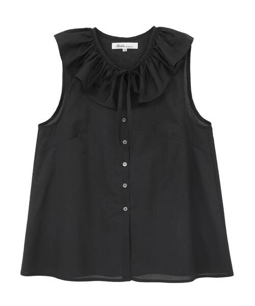 Tiara(ティアラ)の「【Bilitis dix-sept ans/ビリティス・ディセッタン】Big Collar Tops(シャツ/ブラウス・レディース・インディゴブルー/ブラック・FREE)」の1枚目の写真