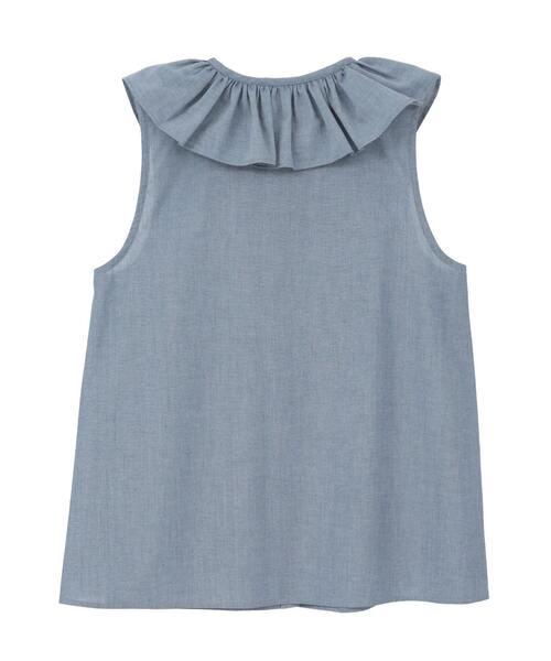 Tiara(ティアラ)の「【Bilitis dix-sept ans/ビリティス・ディセッタン】Big Collar Tops(シャツ/ブラウス・レディース・インディゴブルー/ブラック・FREE)」の3枚目の写真