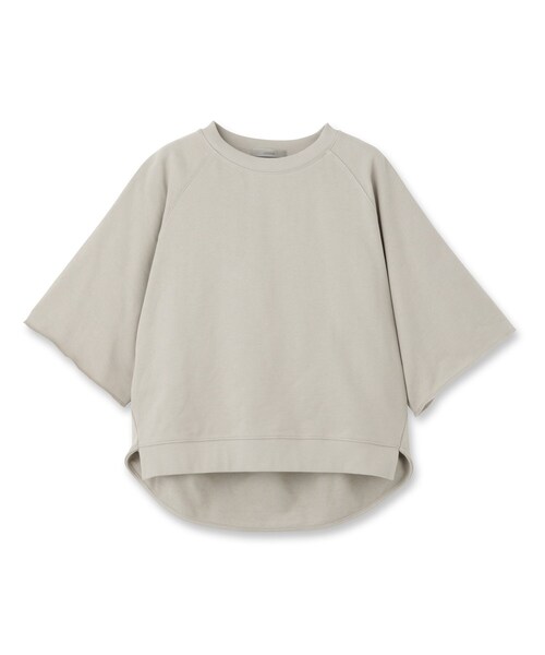 Liyoca（リヨカ）の「【Liyoca】裏毛ハーフスリーブプルオーバー（Tシャツ/カットソー・レディース・ダークブラウン/ナチュラル/ネイビー・02）」の9枚目の写真