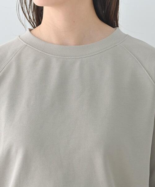 Liyoca（リヨカ）の「【Liyoca】裏毛ハーフスリーブプルオーバー（Tシャツ/カットソー・レディース・ダークブラウン/ナチュラル/ネイビー・02）」の4枚目の写真