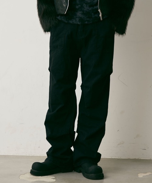Shoowtime（ショウタイム）の「Side Tuck Vintage Denim Pants / サイドタックビンテージデニムパンツ（デニムパンツ・メンズ・ブラック/ブルー・X-LARGE/LARGE/MEDIUM）」の12枚目の写真