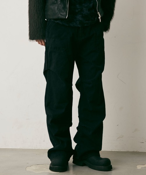 Shoowtime（ショウタイム）の「Side Tuck Vintage Denim Pants / サイドタックビンテージデニムパンツ（デニムパンツ・メンズ・ブラック/ブルー・X-LARGE/LARGE/MEDIUM）」の14枚目の写真