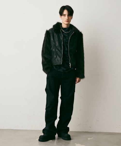 Shoowtime（ショウタイム）の「Side Tuck Vintage Denim Pants / サイドタックビンテージデニムパンツ（デニムパンツ・メンズ・ブラック/ブルー・X-LARGE/LARGE/MEDIUM）」の17枚目の写真