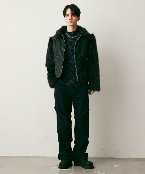 Shoowtime（ショウタイム）の「Side Tuck Vintage Denim Pants / サイドタックビンテージデニムパンツ（デニムパンツ・メンズ・ブラック/ブルー・X-LARGE/LARGE/MEDIUM）」の18枚目の写真