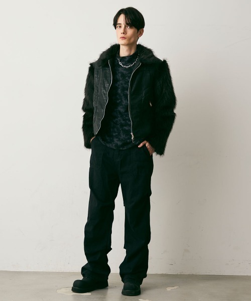 Shoowtime（ショウタイム）の「Side Tuck Vintage Denim Pants / サイドタックビンテージデニムパンツ（デニムパンツ・メンズ・ブラック/ブルー・X-LARGE/LARGE/MEDIUM）」の19枚目の写真