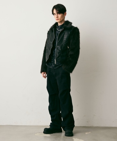 Shoowtime（ショウタイム）の「Side Tuck Vintage Denim Pants / サイドタックビンテージデニムパンツ（デニムパンツ・メンズ・ブラック/ブルー・X-LARGE/LARGE/MEDIUM）」の20枚目の写真