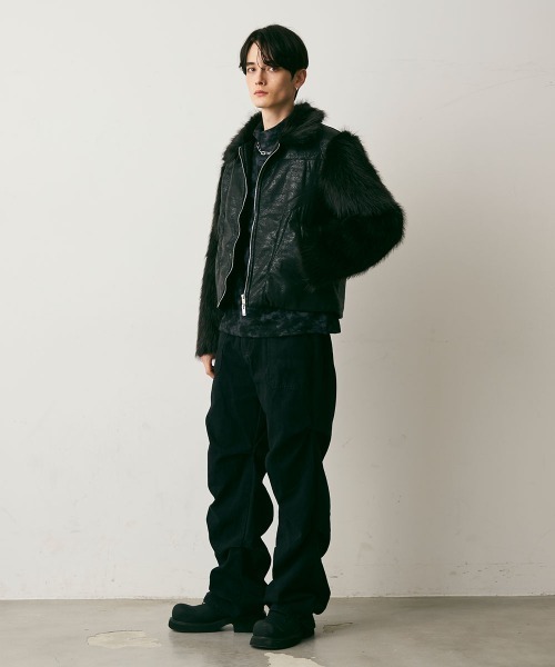 Shoowtime（ショウタイム）の「Side Tuck Vintage Denim Pants / サイドタックビンテージデニムパンツ（デニムパンツ・メンズ・ブラック/ブルー・X-LARGE/LARGE/MEDIUM）」の21枚目の写真