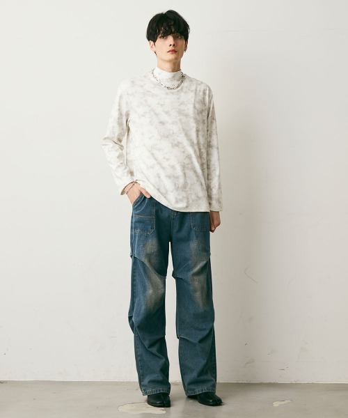 Shoowtime（ショウタイム）の「Side Tuck Vintage Denim Pants / サイドタックビンテージデニムパンツ（デニムパンツ・メンズ・ブラック/ブルー・X-LARGE/LARGE/MEDIUM）」の5枚目の写真