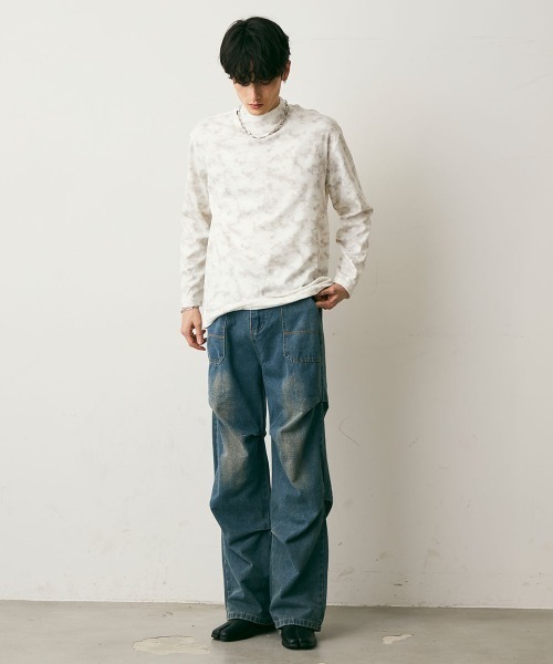 Shoowtime（ショウタイム）の「Side Tuck Vintage Denim Pants / サイドタックビンテージデニムパンツ（デニムパンツ・メンズ・ブラック/ブルー・X-LARGE/LARGE/MEDIUM）」の7枚目の写真