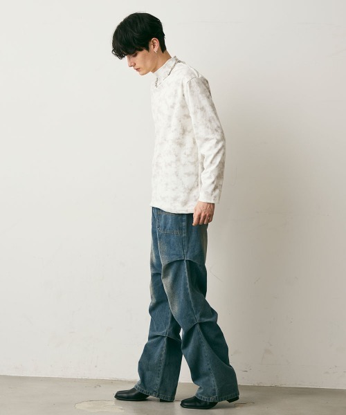 Shoowtime（ショウタイム）の「Side Tuck Vintage Denim Pants / サイドタックビンテージデニムパンツ（デニムパンツ・メンズ・ブラック/ブルー・X-LARGE/LARGE/MEDIUM）」の9枚目の写真