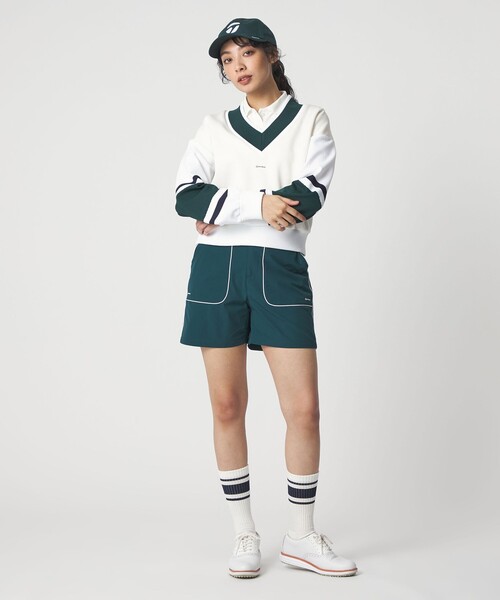 TaylorMade（テーラーメイド）の「【別注】＜TaylorMade×UNITED ARROWS＞ウィメンズ ロゴ ショートパンツ ストレッチ 撥水（その他パンツ・レディース・ダークグリーン/ネイビー・L/S/M）」の17枚目の写真