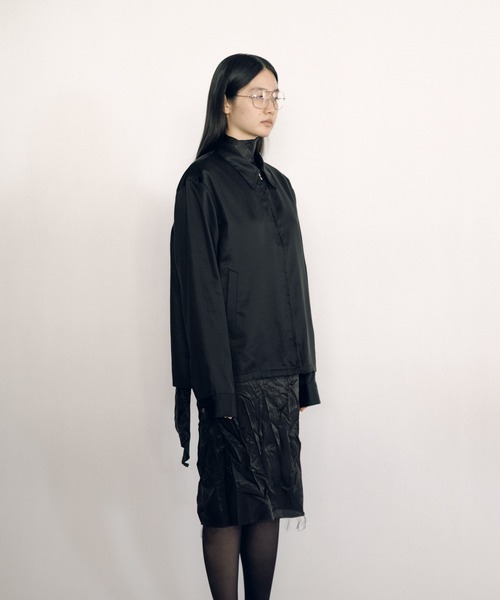 KEISUKEYOSHIDA(ケイスケヨシダ)の「Zip-up Blouson(ブルゾン・レディース・ブラック/ネイビー・FREE)」の4枚目の写真