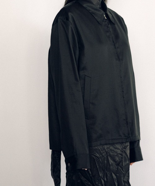 KEISUKEYOSHIDA(ケイスケヨシダ)の「Zip-up Blouson(ブルゾン・レディース・ブラック/ネイビー・FREE)」の7枚目の写真