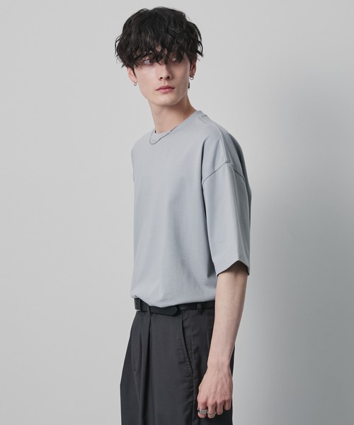 CIYOT(シヨウト)の「【CIYOT】USAコットン レギュラーフィット クルーネック 半袖Tシャツ<接触冷感・UVカット>(Tシャツ/カットソー・メンズ・グリーン系/ライトグレー系/ホワイト系/チャコールグレー/レッド系/ブラック/モカ・S/L/M)」の15枚目の写真