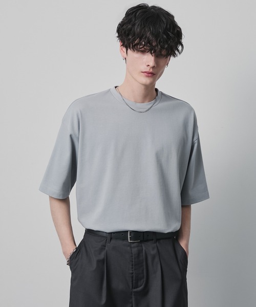 CIYOT(シヨウト)の「【CIYOT】USAコットン レギュラーフィット クルーネック 半袖Tシャツ<接触冷感・UVカット>(Tシャツ/カットソー・メンズ・グリーン系/ライトグレー系/ホワイト系/チャコールグレー/レッド系/ブラック/モカ・S/L/M)」の18枚目の写真