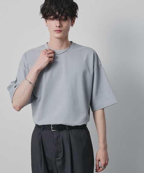 CIYOT(シヨウト)の「【CIYOT】USAコットン レギュラーフィット クルーネック 半袖Tシャツ<接触冷感・UVカット>(Tシャツ/カットソー・メンズ・グリーン系/ライトグレー系/ホワイト系/チャコールグレー/レッド系/ブラック/モカ・S/L/M)」の19枚目の写真