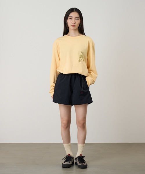 Gramicci(グラミチ)の「STICKY HANDS L/S TEE / スティッキーハンズロングスリーブTシャツ Gramicci グラミチ(Tシャツ/カットソー・メンズ・ブラック系その他/オレンジ系その他/ホワイト・XXL/XL/L/M/S)」の4枚目の写真