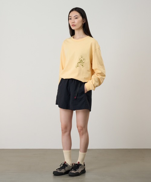 Gramicci(グラミチ)の「STICKY HANDS L/S TEE / スティッキーハンズロングスリーブTシャツ Gramicci グラミチ(Tシャツ/カットソー・メンズ・ブラック系その他/オレンジ系その他/ホワイト・XXL/XL/L/M/S)」の5枚目の写真