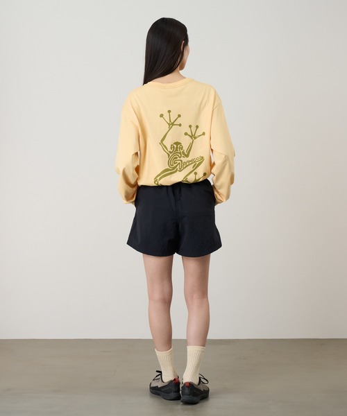 Gramicci(グラミチ)の「STICKY HANDS L/S TEE / スティッキーハンズロングスリーブTシャツ Gramicci グラミチ(Tシャツ/カットソー・メンズ・ブラック系その他/オレンジ系その他/ホワイト・XXL/XL/L/M/S)」の6枚目の写真