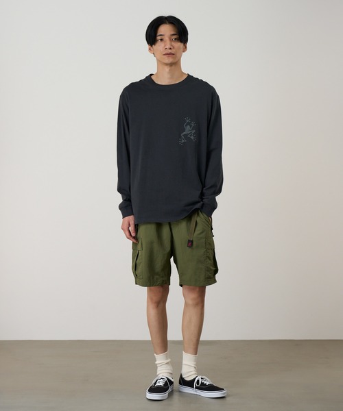 Gramicci(グラミチ)の「STICKY HANDS L/S TEE / スティッキーハンズロングスリーブTシャツ Gramicci グラミチ(Tシャツ/カットソー・メンズ・ブラック系その他/オレンジ系その他/ホワイト・XXL/XL/L/M/S)」の8枚目の写真