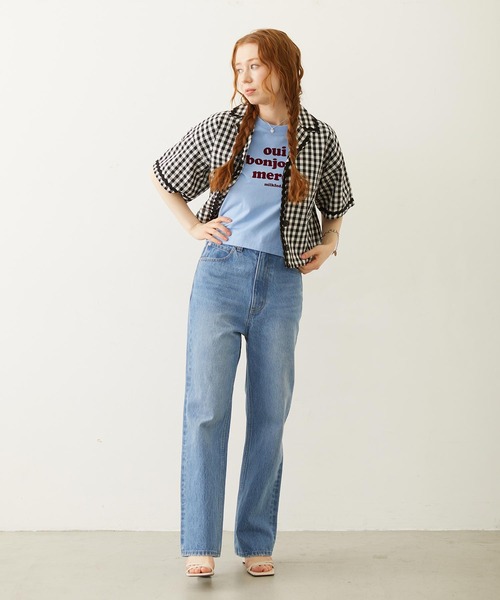 MILKFED.（ミルクフェド）の「TRIMMED GINGHAM CHECK SHIRT（シャツ/ブラウス・レディース・ブラウン/レッド/ブラック・ONE SIZE）」の7枚目の写真