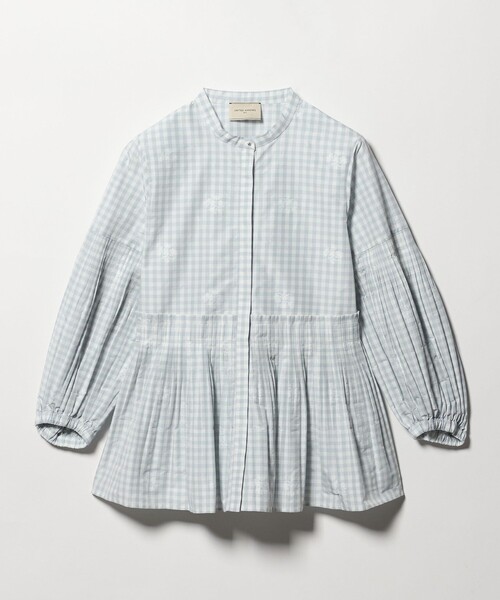 UNITED ARROWS（ユナイテッドアローズ）の「ギンガムチェック フラワー ジャガード ブラウス ‐ウォッシャブル‐（シャツ/ブラウス・レディース・オフホワイト/ブラック・38/36）」の2枚目の写真