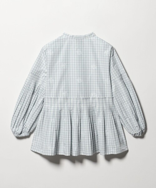 UNITED ARROWS（ユナイテッドアローズ）の「ギンガムチェック フラワー ジャガード ブラウス ‐ウォッシャブル‐（シャツ/ブラウス・レディース・オフホワイト/ブラック・38/36）」の3枚目の写真