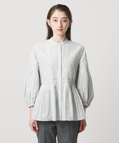 UNITED ARROWS(ユナイテッドアローズ)の「ギンガムチェック フラワー ジャガード ブラウス ‐ウォッシャブル‐(シャツ/ブラウス・レディース・オフホワイト/ブラック・38/36)」の13枚目の写真