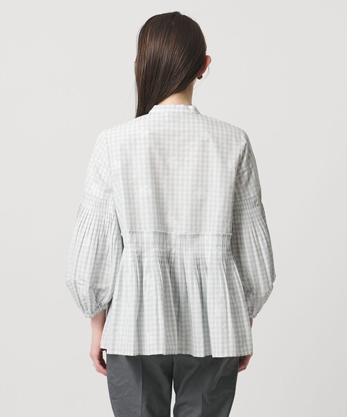 UNITED ARROWS(ユナイテッドアローズ)の「ギンガムチェック フラワー ジャガード ブラウス ‐ウォッシャブル‐(シャツ/ブラウス・レディース・オフホワイト/ブラック・38/36)」の15枚目の写真
