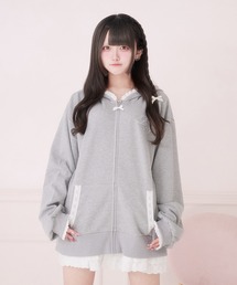 Pal elfy（パルエルフィー）の「コットンレース付きパーカー（カーディガン/ボレロ）」