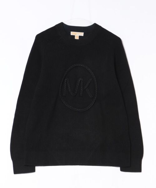 MICHAEL KORS(マイケルコース)の「ブレイディド ロゴ コットンブレンド セーター(ニット/セーター・レディース・ブラック・S/M/XS/L/XL)」の1枚目の写真