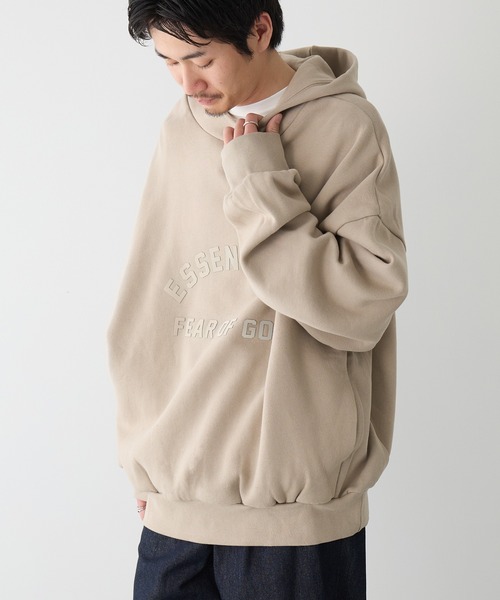 FOG ESSENTIALS（エフオージーエッセンシャルズ）の「【ESSENTIALS】1010 essentials THE BLACK COLLECTION（パーカー・メンズ・ブラック/ベージュ・XS/S/M/L/XL）」の21枚目の写真