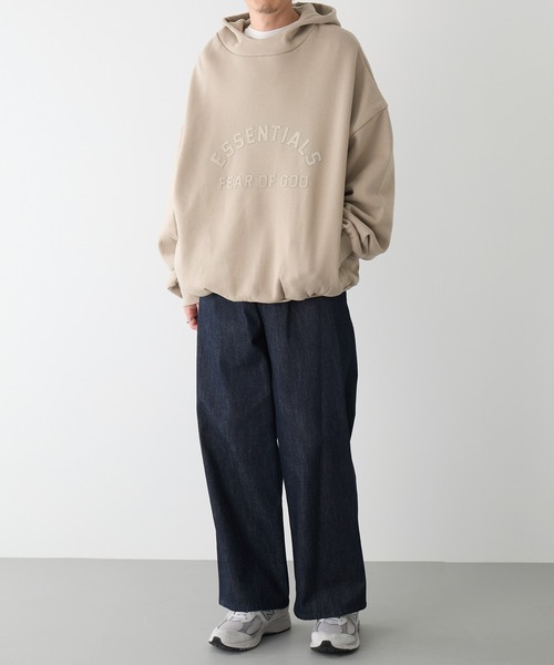 FOG ESSENTIALS（エフオージーエッセンシャルズ）の「【ESSENTIALS】1010 essentials THE BLACK COLLECTION（パーカー・メンズ・ブラック/ベージュ・XS/S/M/L/XL）」の7枚目の写真