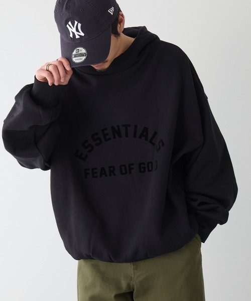 FOG ESSENTIALS（エフオージーエッセンシャルズ）の「【ESSENTIALS】1010 essentials THE BLACK COLLECTION（パーカー・メンズ・ブラック/ベージュ・XS/S/M/L/XL）」の15枚目の写真