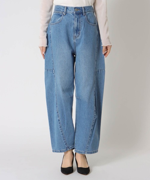 Jines（ジネス）の「カーブデニムパンツ（デニムパンツ・レディース・ホワイト/インディゴブルー・38）」の12枚目の写真