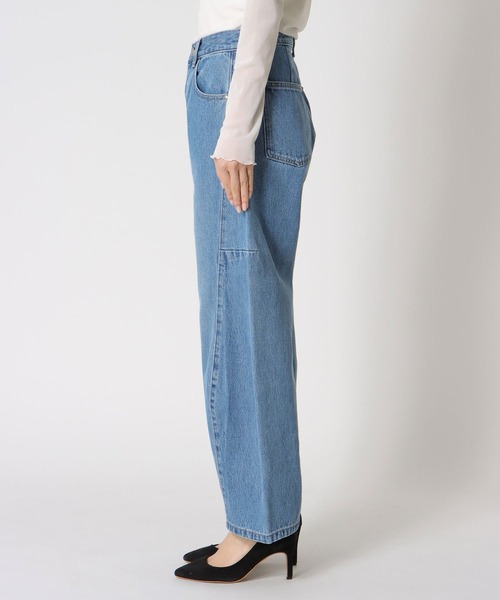 Jines（ジネス）の「カーブデニムパンツ（デニムパンツ・レディース・ホワイト/インディゴブルー・38）」の13枚目の写真