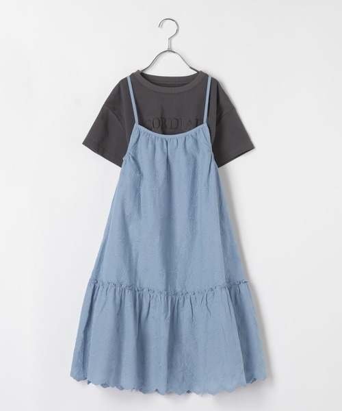 GLOBAL WORK（グローバルワーク）の「2SET半袖キャミワンピース/655731（ワンピース・キッズ・ブラック/サックスブルー・150cm/130cm/160cm/140cm）」の2枚目の写真